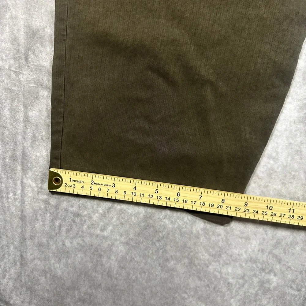 Tommy Bahama Mens 36 100% Silk Pleated Relaxed Trousers Olive Brown Casual Pants